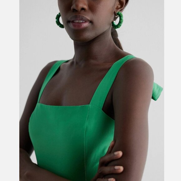 NWT Small Express Floral Square Neck Bow Back Tiered Maxi Dress - Picture 4 of 9